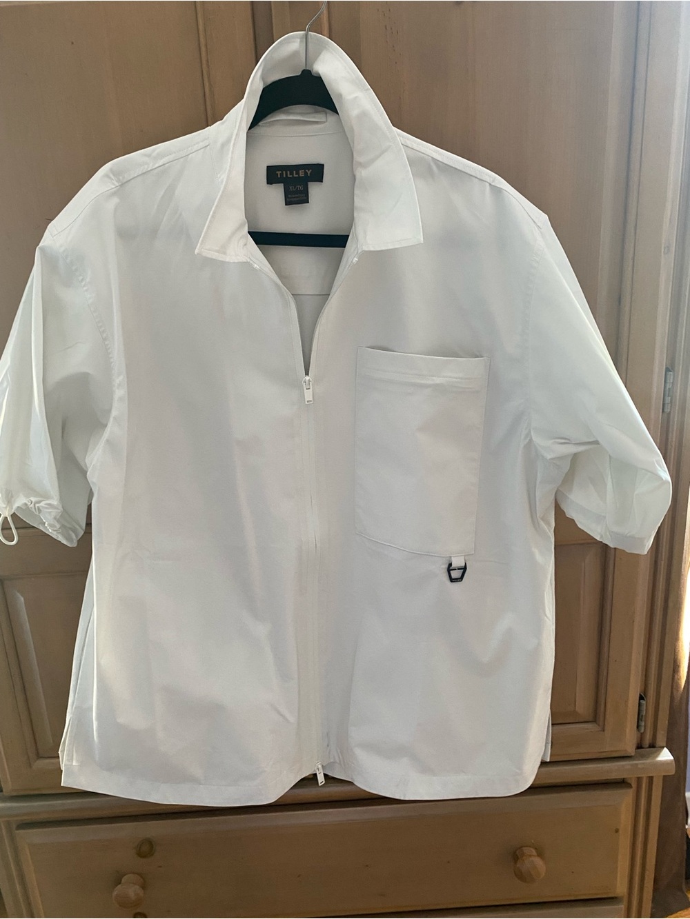 Tilley White Zip-Front Short Sleeve Jacket